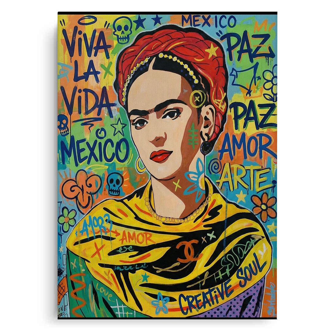 2Frida Kahlo Street Art - Canvas