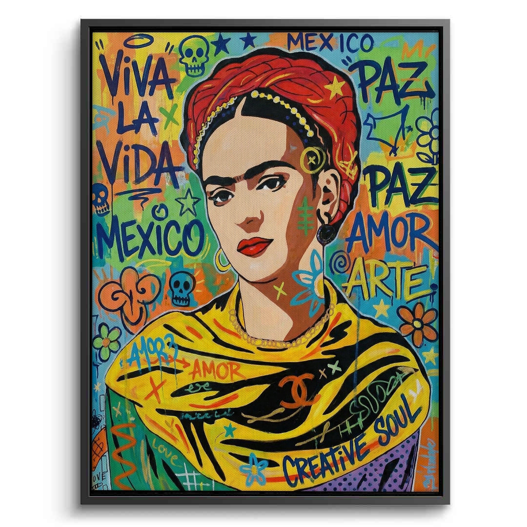2Frida Kahlo Street Art - Canvas