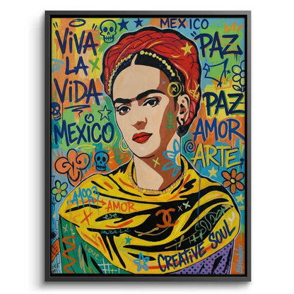 Frida Kahlo Street Art - Canvas