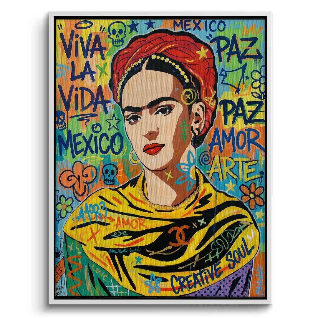 2Frida Kahlo Street Art - Canvas