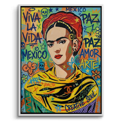 Frida Kahlo Street Art - Canvas