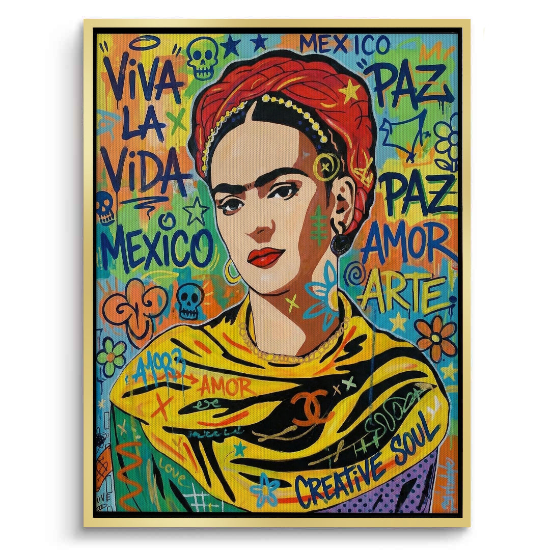 2Frida Kahlo Street Art - Canvas