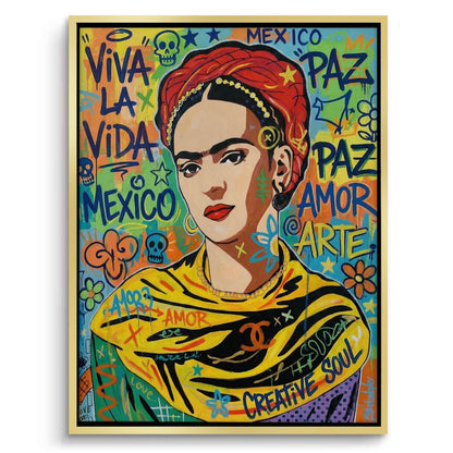 Frida Kahlo Street Art - Canvas