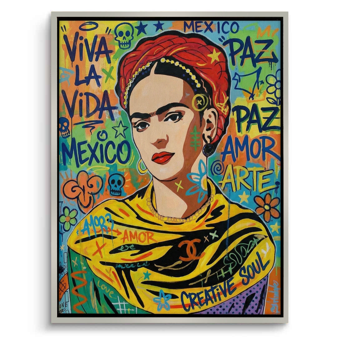 2Frida Kahlo Street Art - Canvas