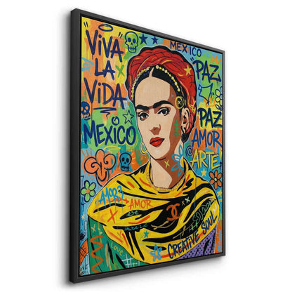 Frida Kahlo Street Art - Canvas