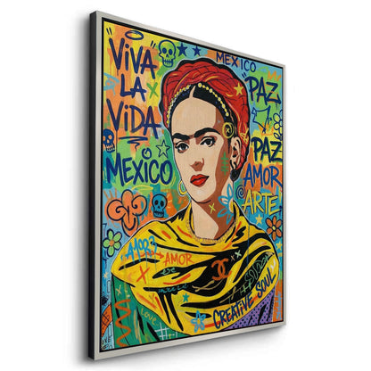 Frida Kahlo Street Art - Canvas