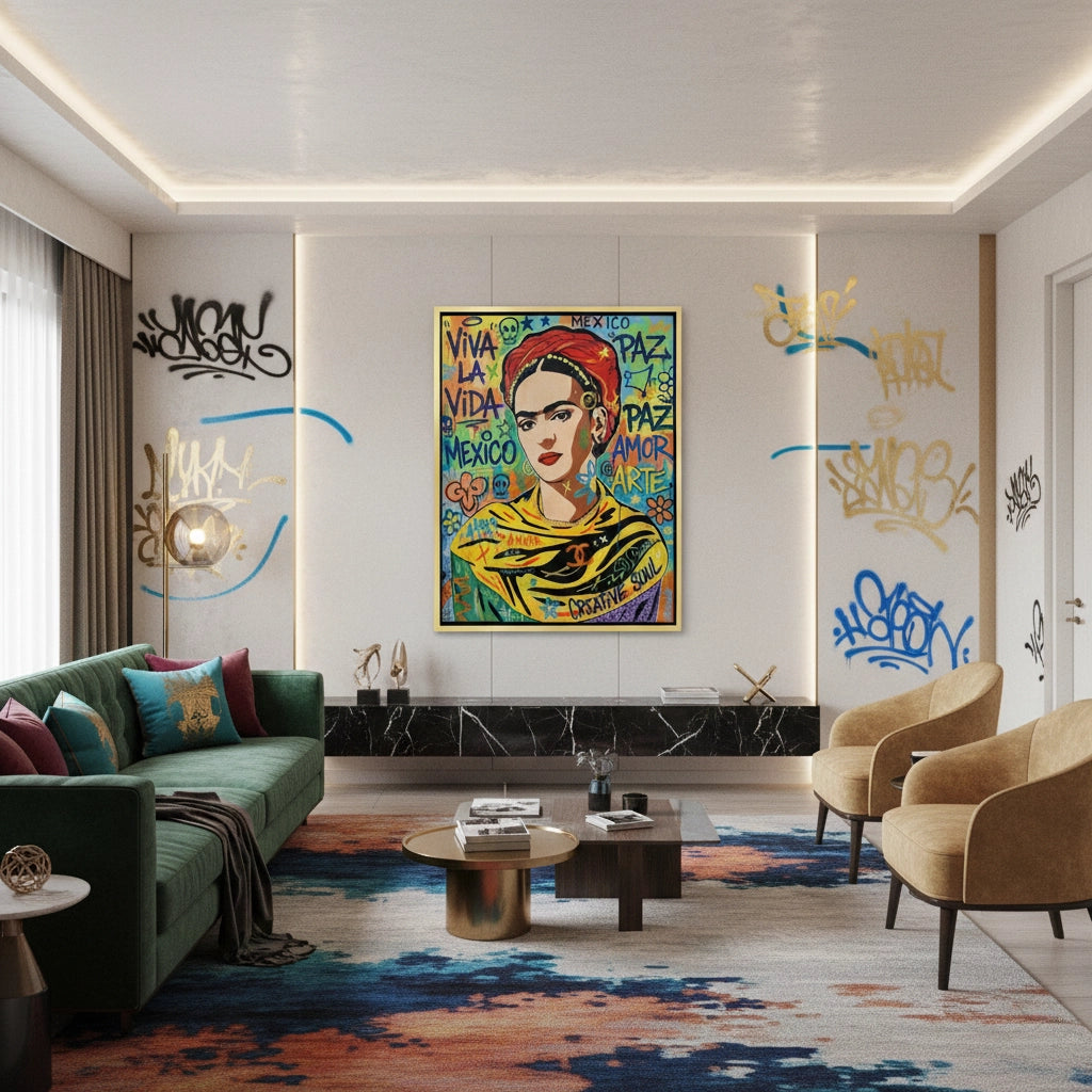 2Frida Kahlo Street Art - Canvas