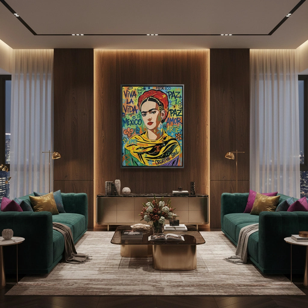 2Frida Kahlo Street Art - Canvas