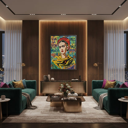 Frida Kahlo Street Art - Canvas