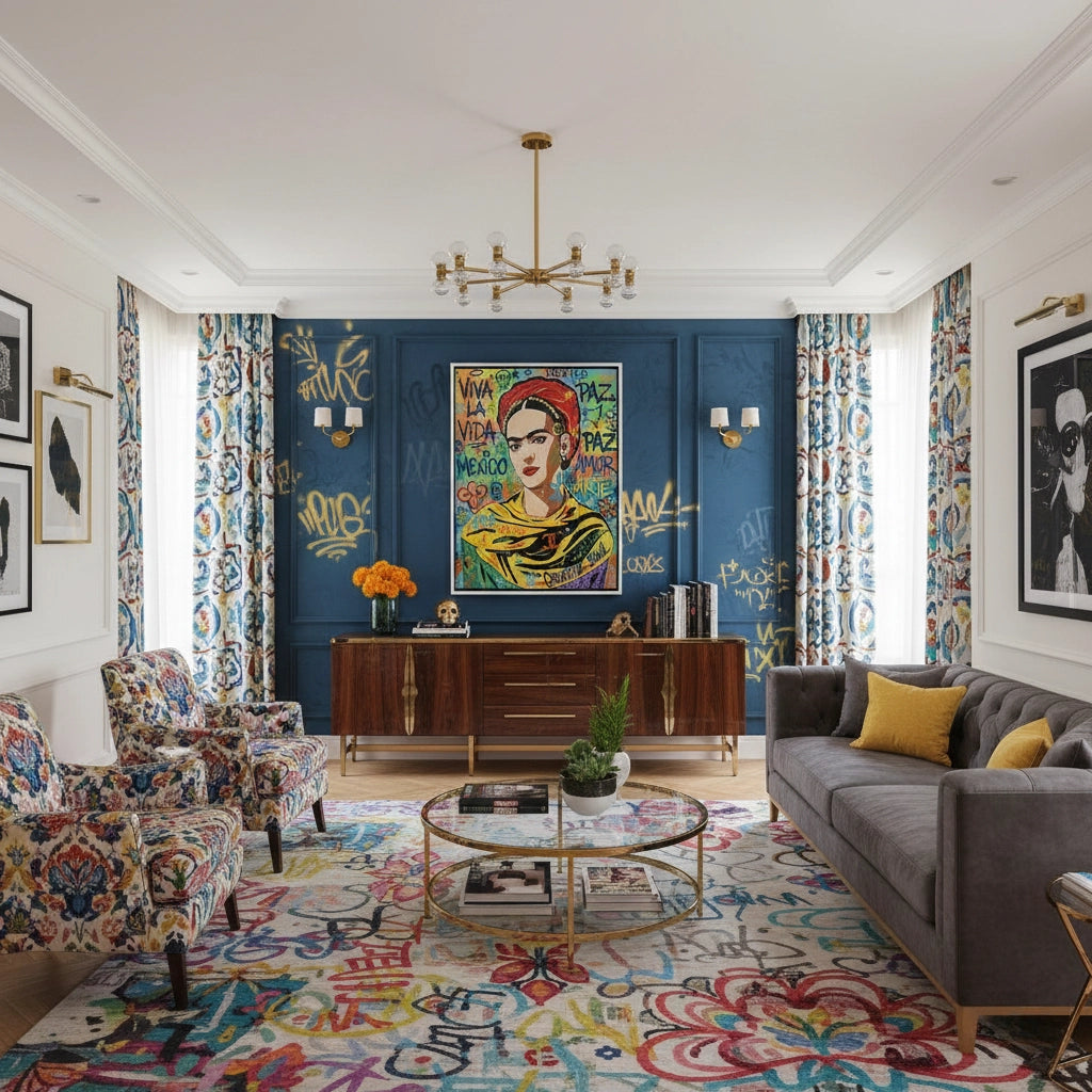 2Frida Kahlo Street Art - Canvas