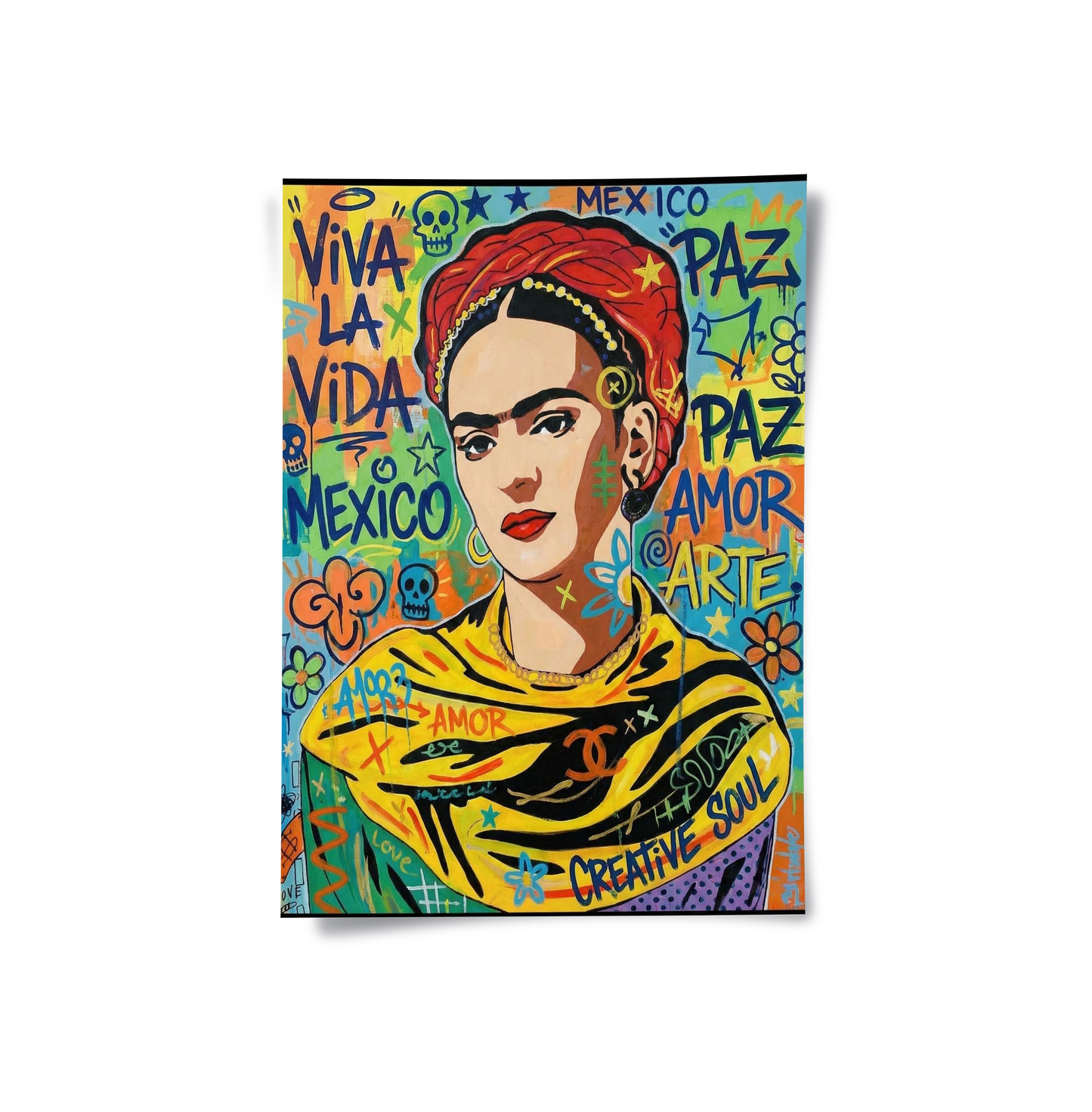 2Frida Kahlo Street Art - Poster