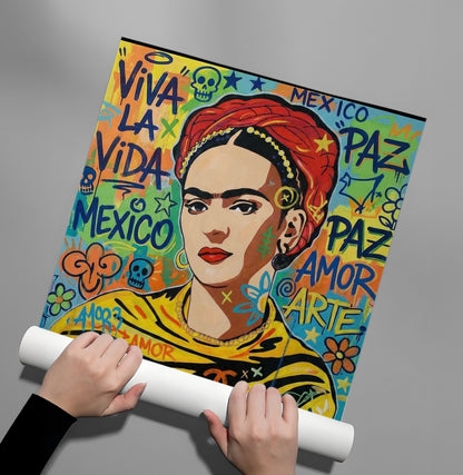 Frida Kahlo Street Art - Poster