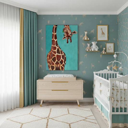 Funny Giraffe - Canvas