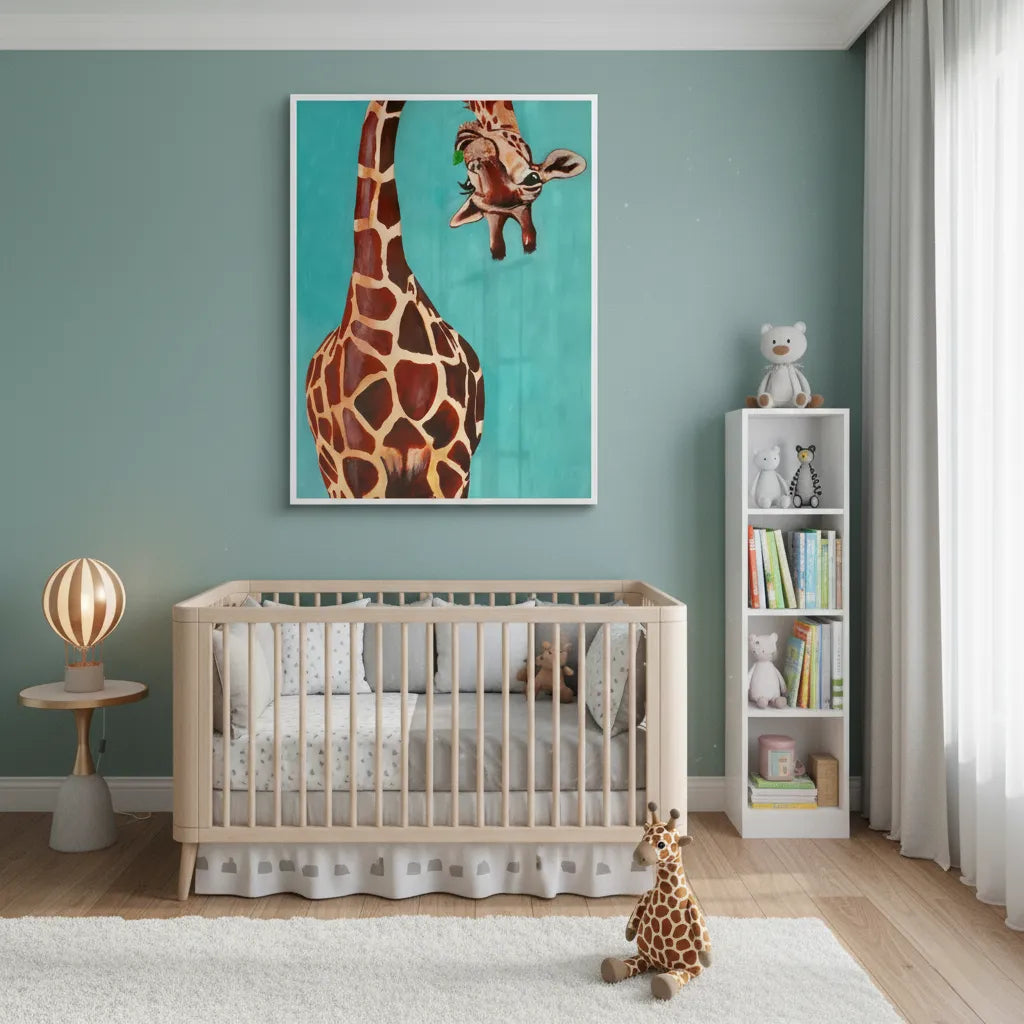 Funny Giraffe- Fine Art - Jasmineart.ae