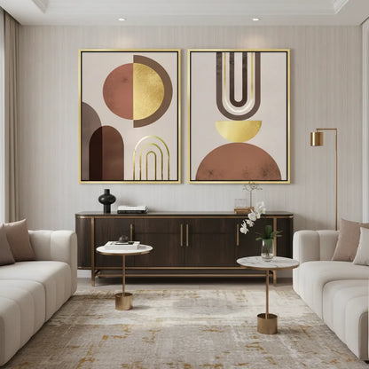 Geometric Abstract Set 2 - Canvas