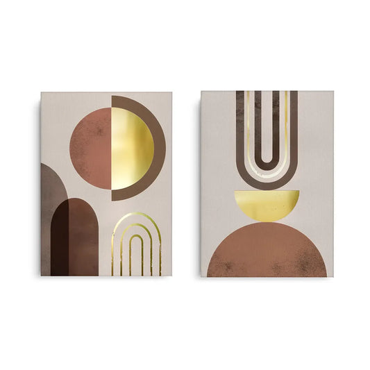 Geometric Abstract Set 2 - Canvas