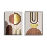 Geometric Abstract Set 2 - Fine Art - Jasmineart.ae
