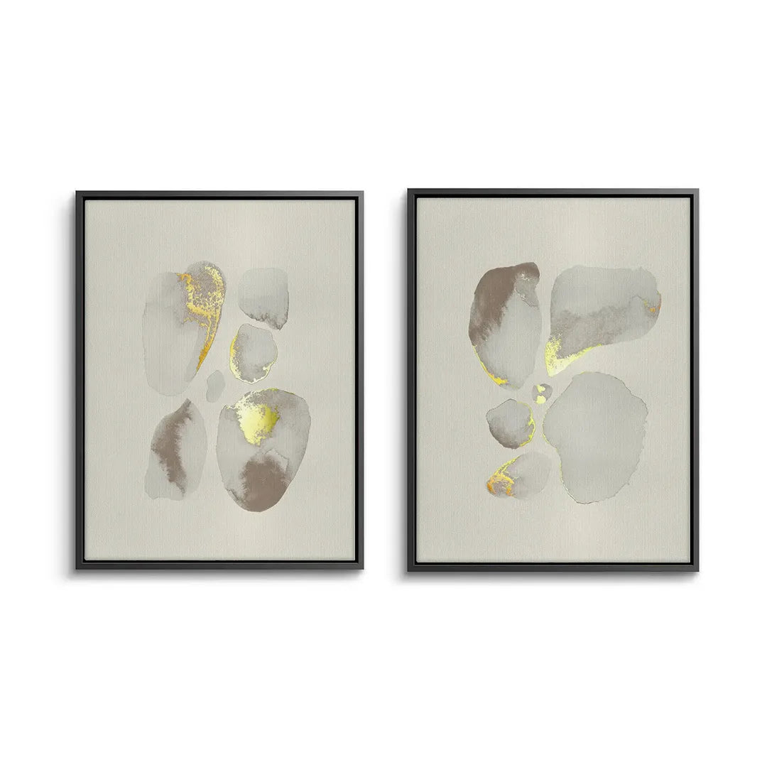 Geometric Earth Tones Set of 2 - Canvas - Jasmineart.ae