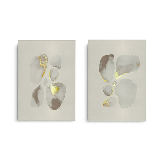 Geometric Earth Tones Set of 2 - Canvas