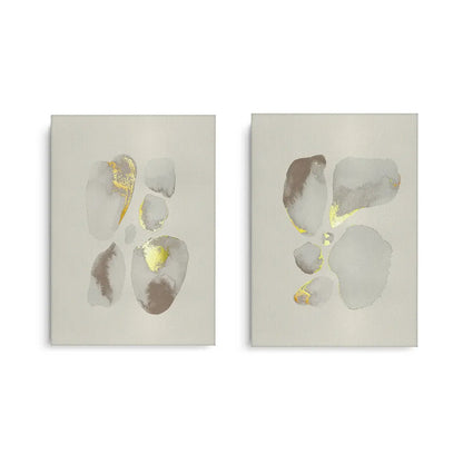 Geometric Earth Tones Set of 2 - Canvas