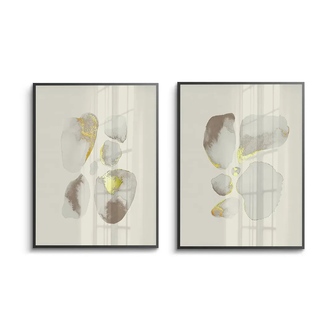 2Geometric Earth Tones Set of 2 - Fine Art