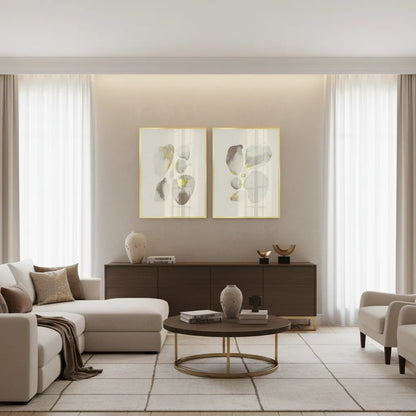 Geometric Earth Tones Set of 2 - Fine Art