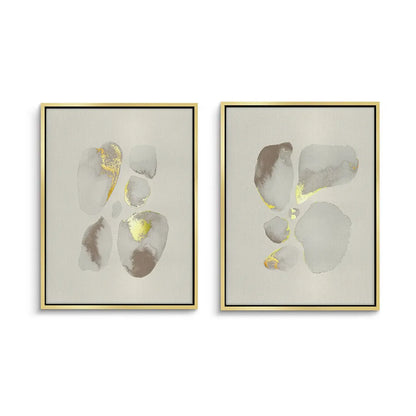 Geometric Earth Tones Set of 2 - Canvas