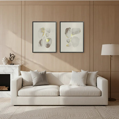 Geometric Earth Tones Set of 2 - Canvas