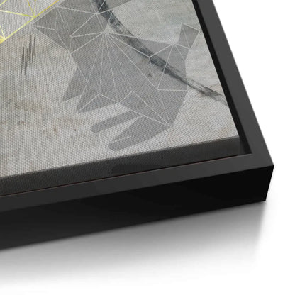 Geometric Gold Rabbit - Canvas