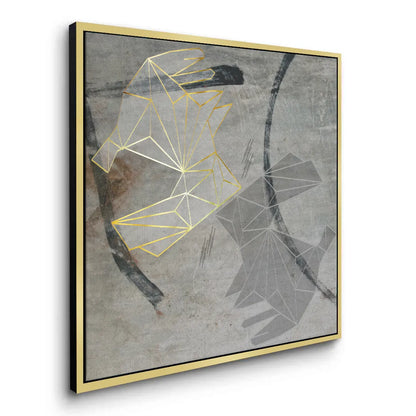 Geometric Gold Rabbit - Canvas