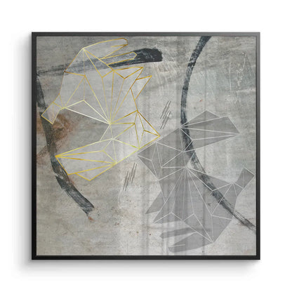 Geometric Gold Rabbit - Fine Art