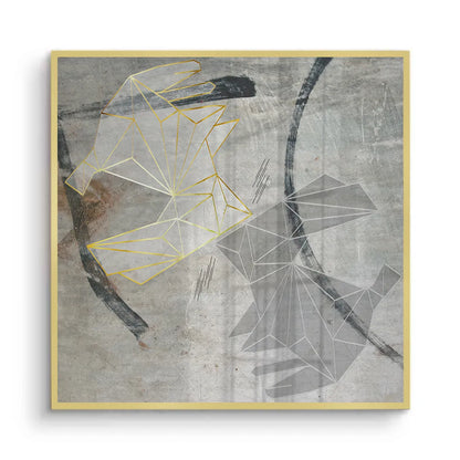 Geometric Gold Rabbit - Fine Art