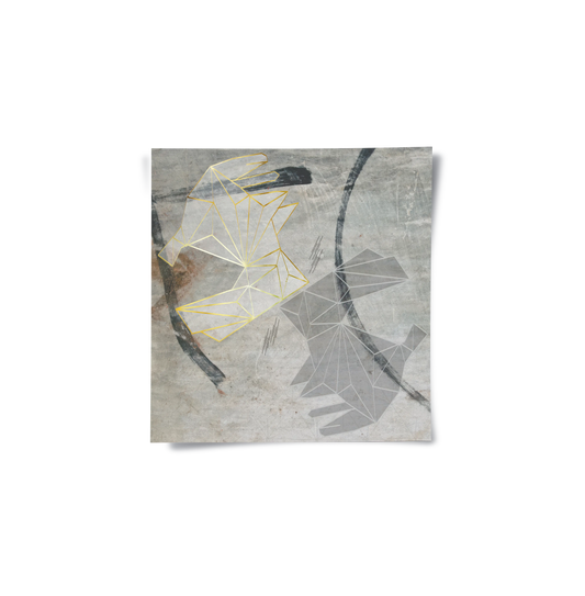 Geometric Gold Rabbit - Poster