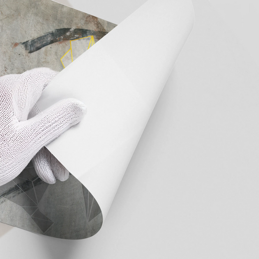 Geometric Gold Rabbit - Poster