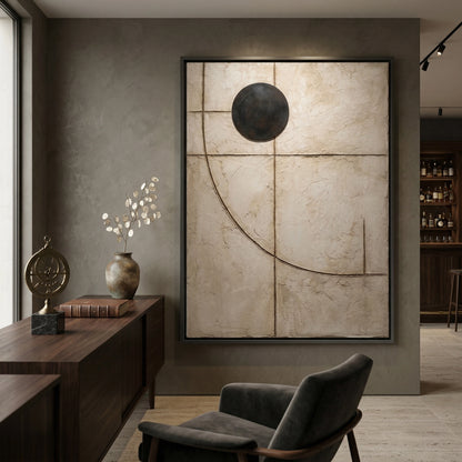 Geometric Solstice minimalist wall decor, bold geometric lines, upscale UAE home accent