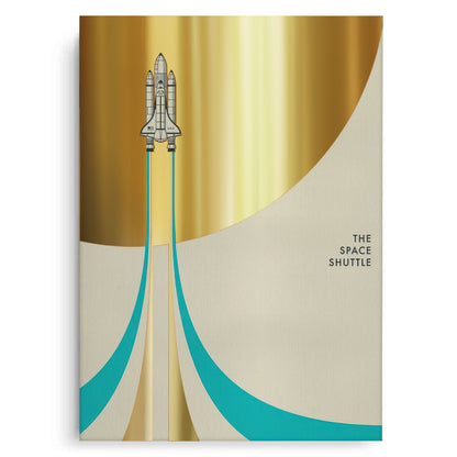 Geometric Space Shuttle - Canvas
