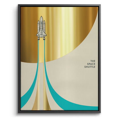 Geometric Space Shuttle - Canvas