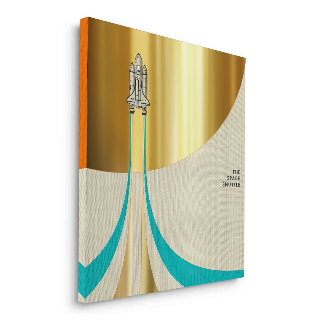 2Geometric Space Shuttle - Canvas