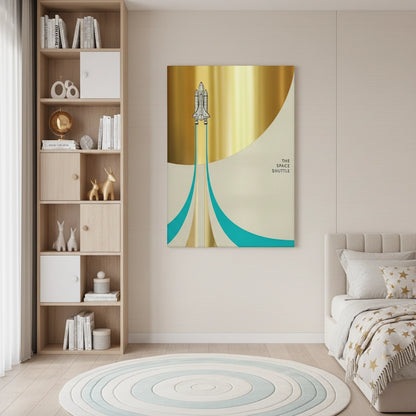 Geometric Space Shuttle - Canvas