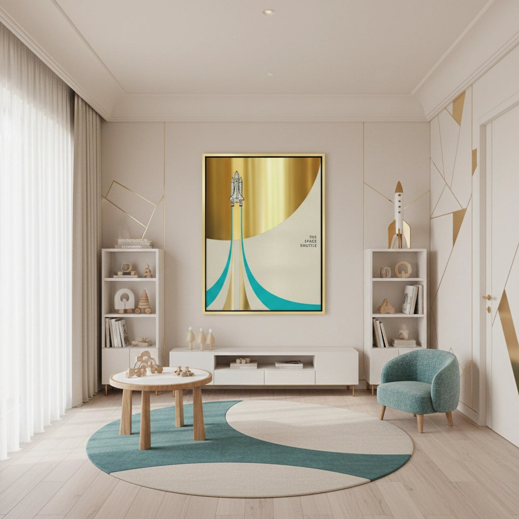 2Geometric Space Shuttle - Canvas