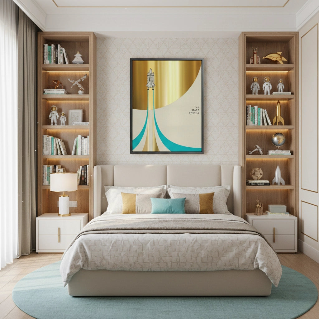 2Geometric Space Shuttle - Canvas