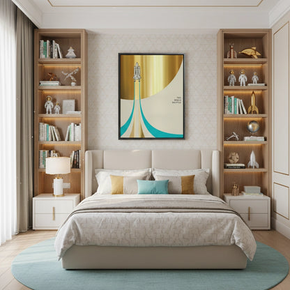 Geometric Space Shuttle - Canvas