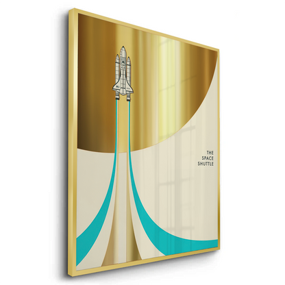 Geometric Space Shuttle - Fine Art