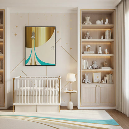 Geometric Space Shuttle - Fine Art