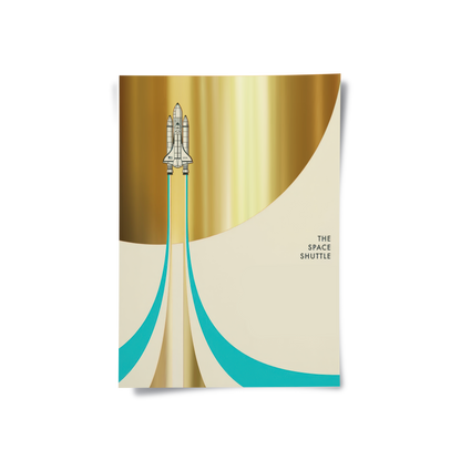 Geometric Space Shuttle - Poster