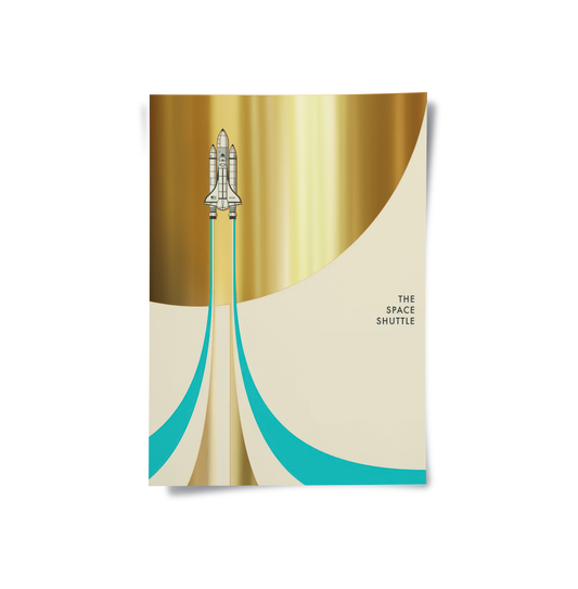 Geometric Space Shuttle - Poster