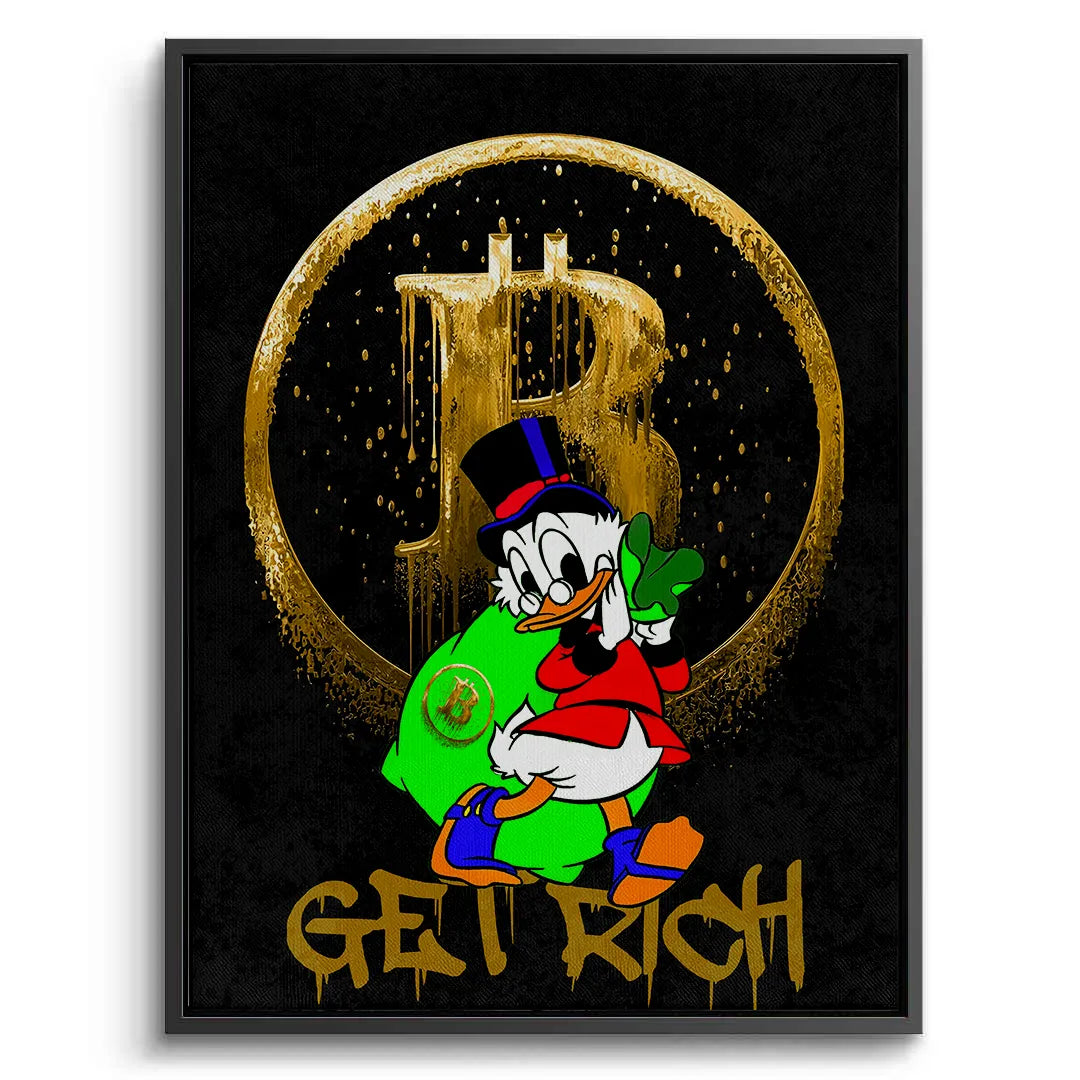 Get rich - Canvas - Jasmineart.ae