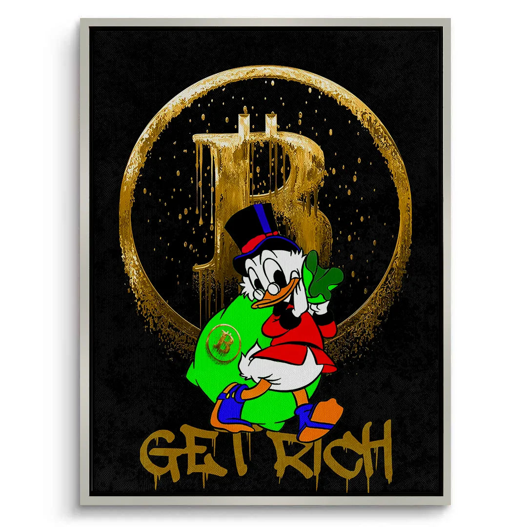 Get rich - Canvas - Jasmineart.ae