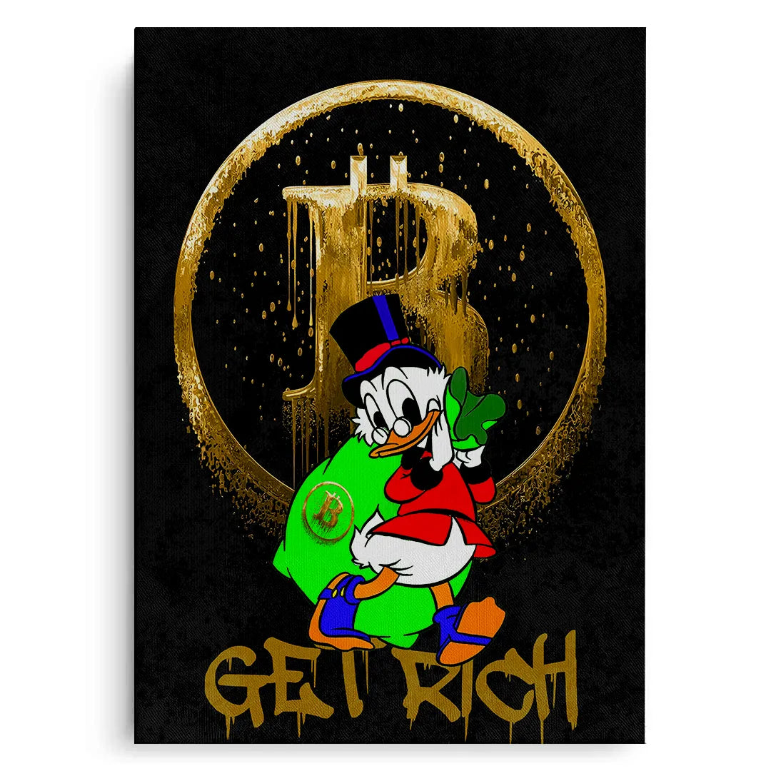 Get rich - Canvas - Jasmineart.ae