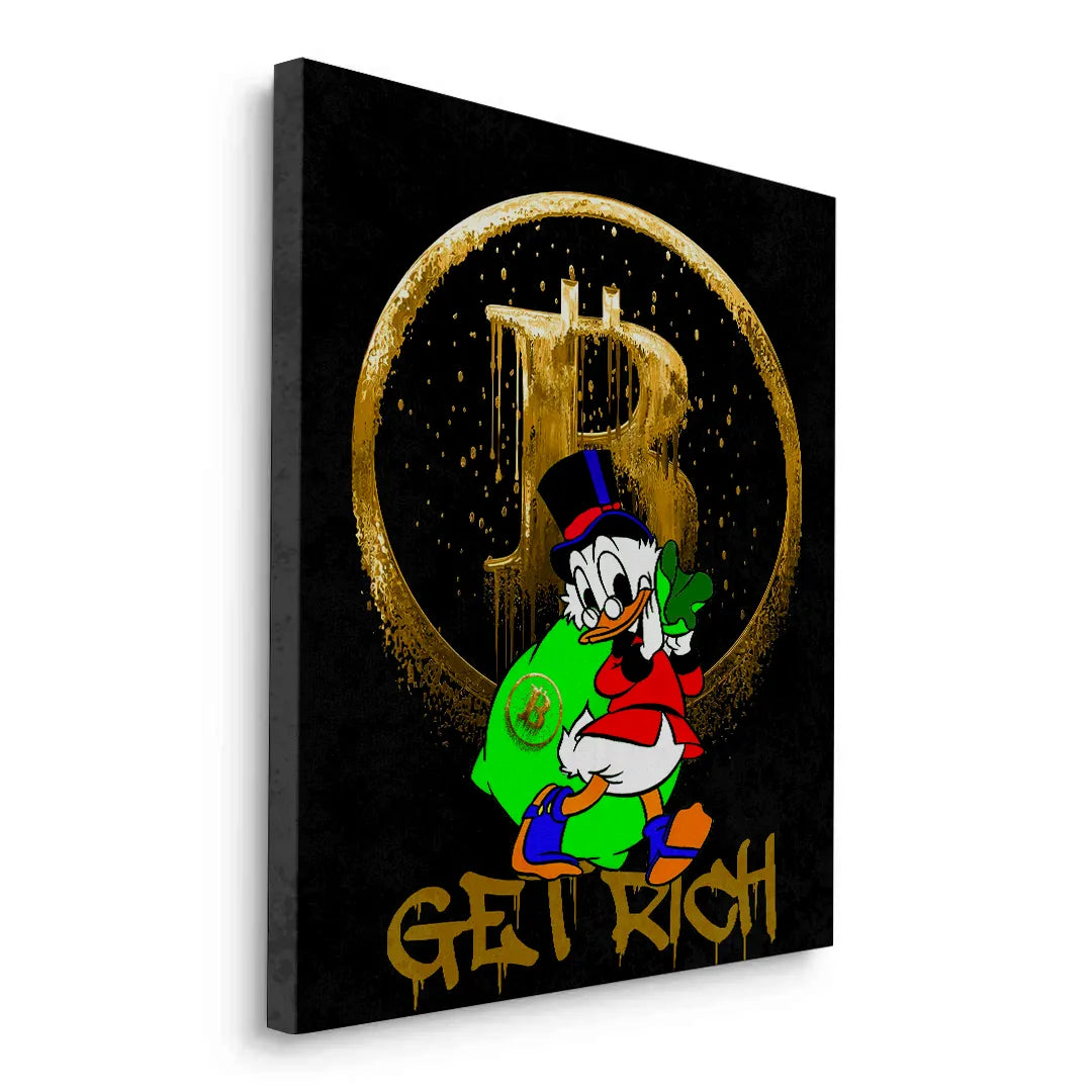Get rich - Canvas - Jasmineart.ae